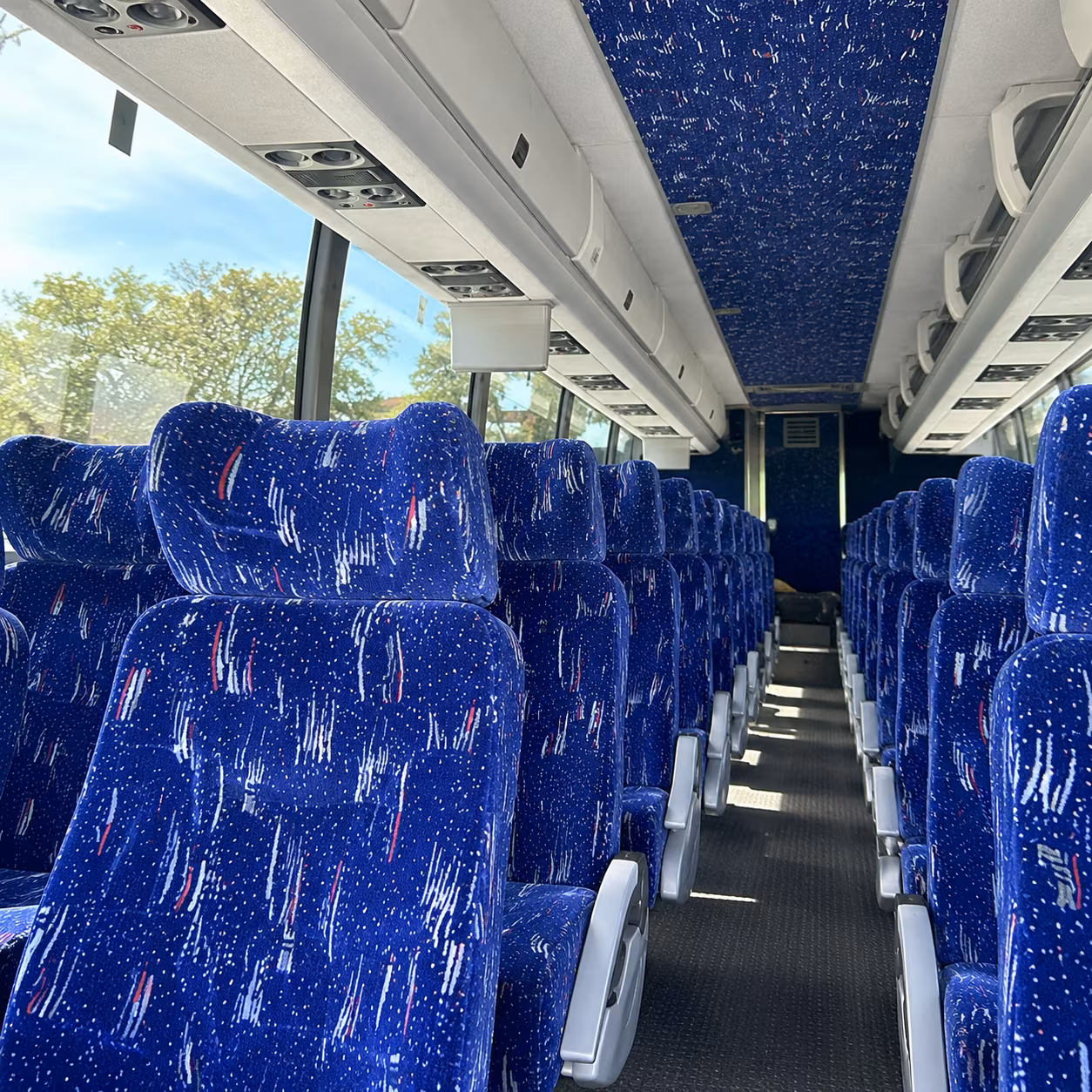 columbia charter bus rental inside